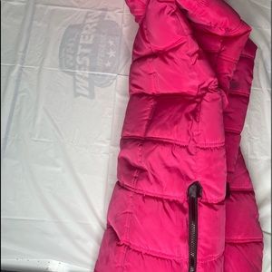 Pink DKNY girls winter jacket